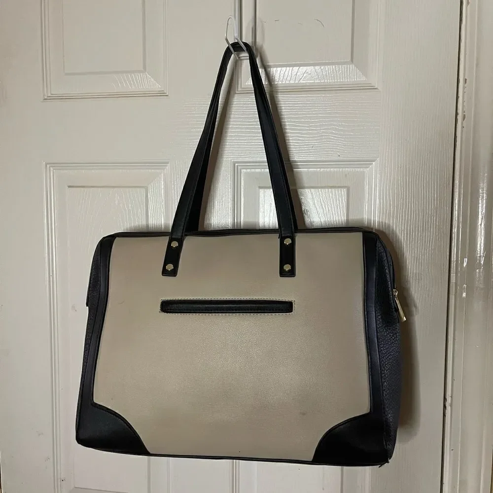 Tutilo New York black & White multi function large laptop bag